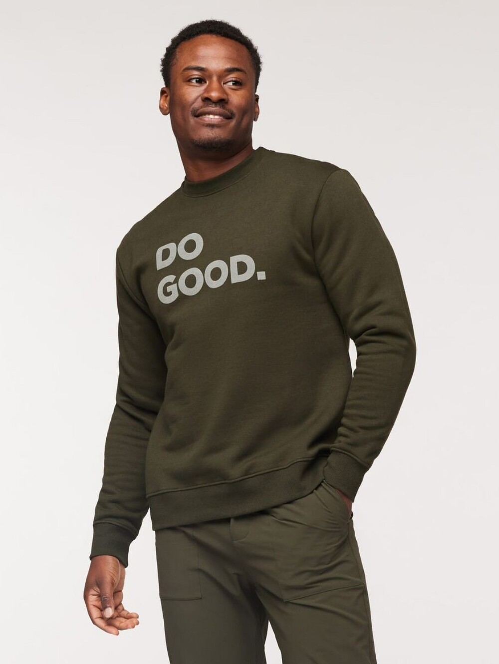 Cotopaxi men's do good sweatshirt dark green graphic pullover crew size medium M